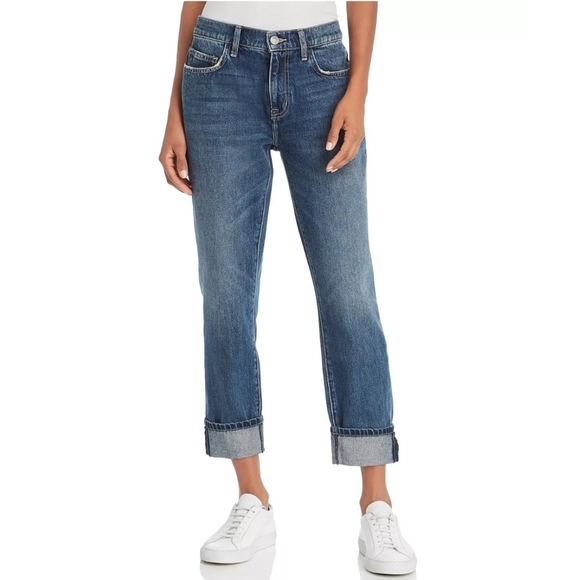 NWT Current Elliott The Fling Cropped Boyfriend Jeans Size 25 - Picture 1 of 10